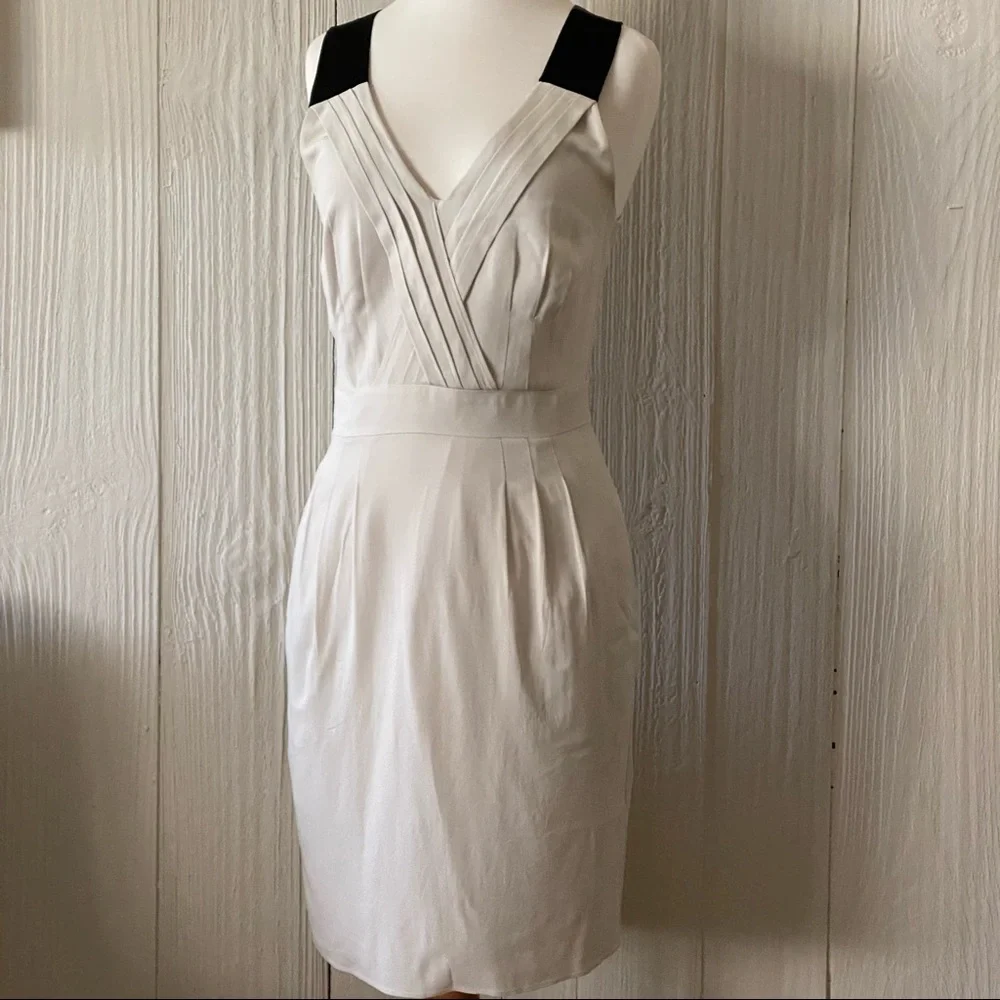 Banana Republic Monogram Collection Form Fitting Silk Dress Size 4 - Picture 4 of 14